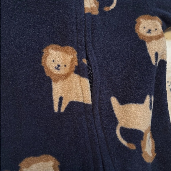 Carter's Dark Blue Lion Pattern Footie - Picture 2 of 3